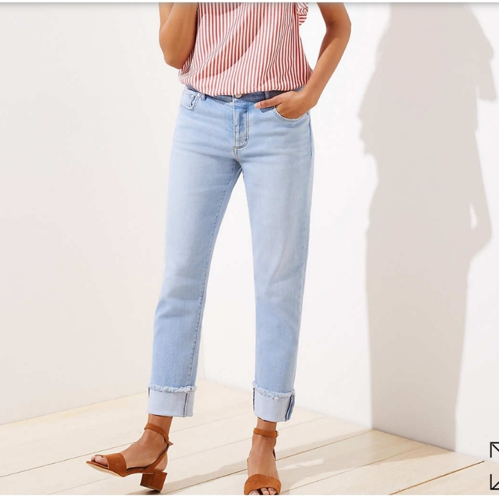 NWTS LOFT CUFFED DENIM JEANS. SIZE 0/25
